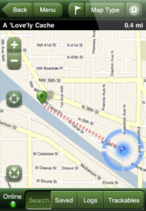 geocaching map