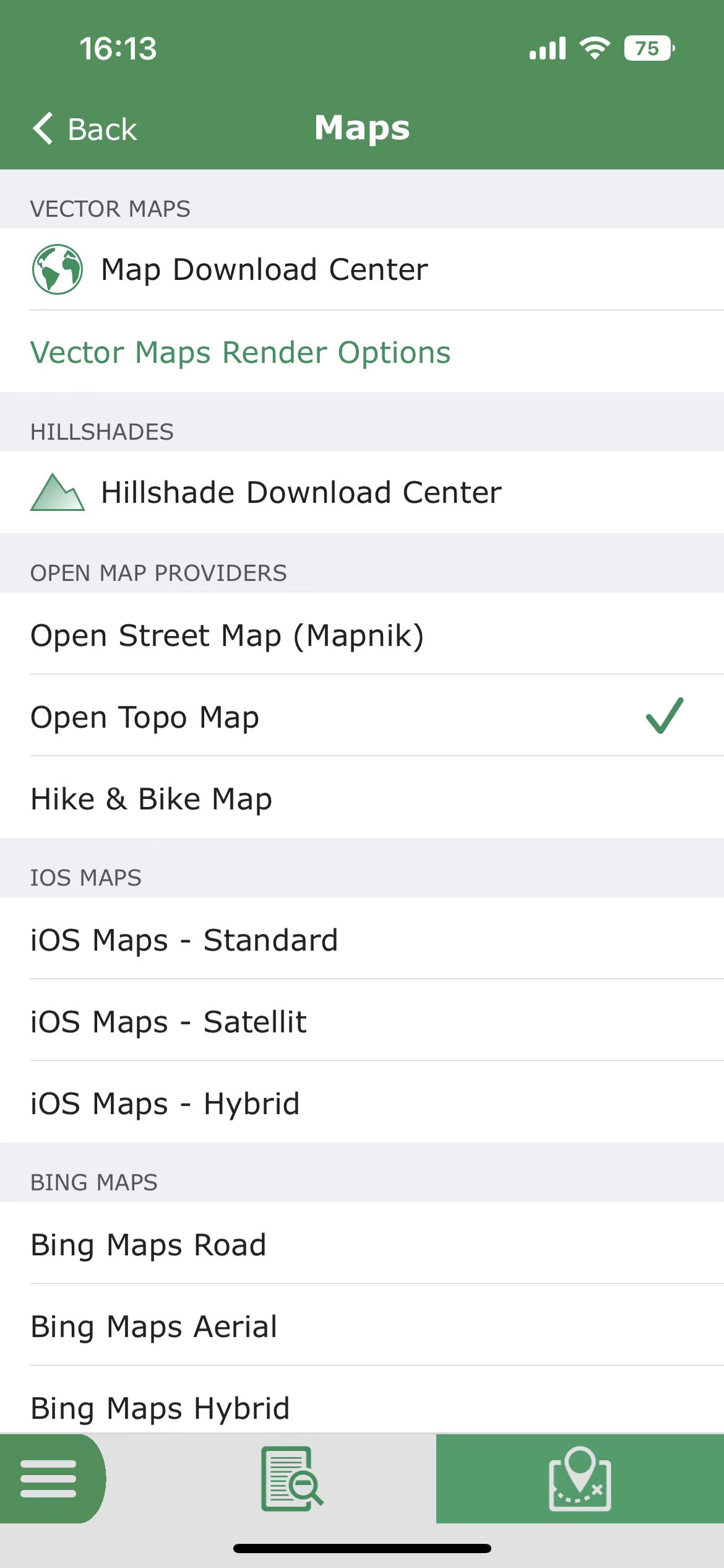 选择open topo map,解决偏移问题